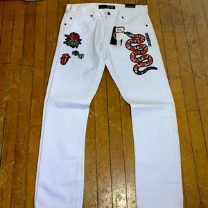 White Male Designed Jeans